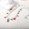 Korean Version of Fresh Niche Fashion Simple Imitation Pearl Various Dripping Alloy Love Geometric Pendant Women's Necklace
