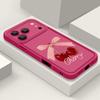Soft TPU Phone Case For iPhone 17 Pro 15 16 Pro Max 14 13 Pro Max 16e 17e Shockproof Pink Bow Pattern Silicone Protect Cover