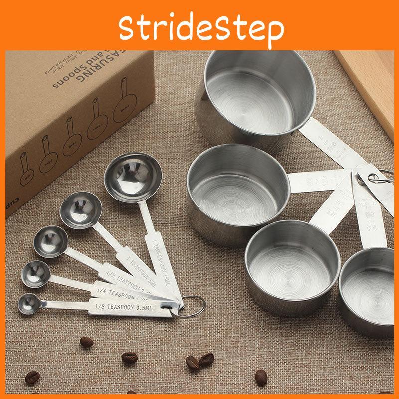 Steel Versatile Stainless Measuring Cups And Spoons Set For Baking Coffee And Sweet Treats