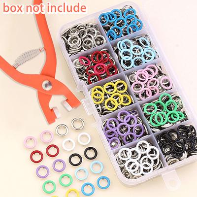 Pince à boutons-pression en métal coloré, ensemble de griffes creuses et solides pour l'installation de vêtements et de sacs