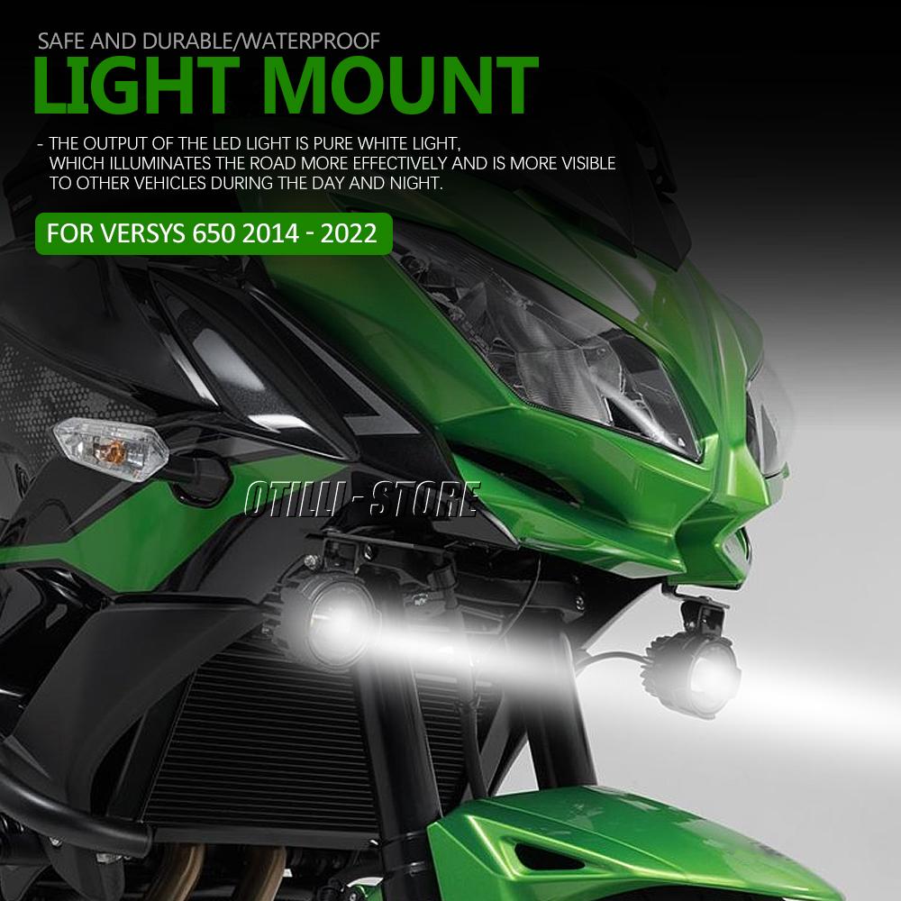 Motorcycle Accessories Spotlight Bracket Holder Sport Light Fog lights Mount Kit For Kawasaki Versys650 Versys 650 2014-2022