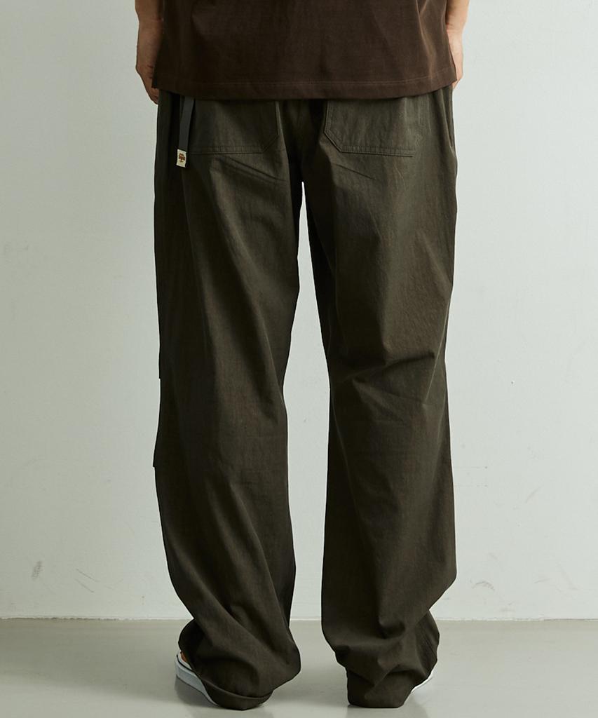 ONNHANS [Elastic Waist] Summer Belted Core Pants_Dark Moss