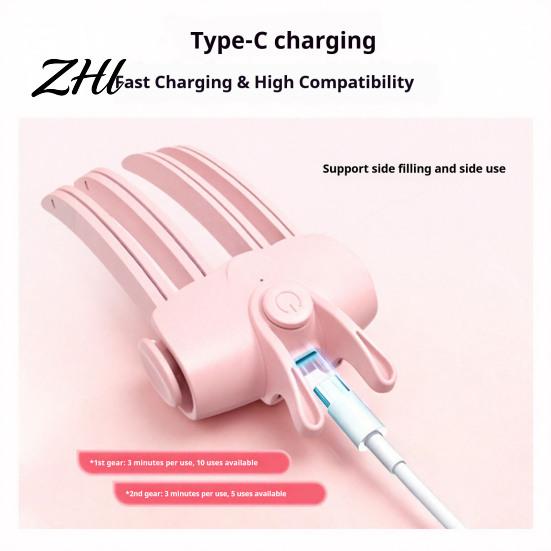 Electric Root Lifter Heated Hair Volume Clip, 2 Heat Settings Volumizing Lift Tool Instant for Thin Hair, Fluffy Bangs, USB Rechargeable Cordless