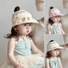 Lightweight Kids Cap Breathable Mesh Sunshade Hat Cute Large Brim Hat  Summer