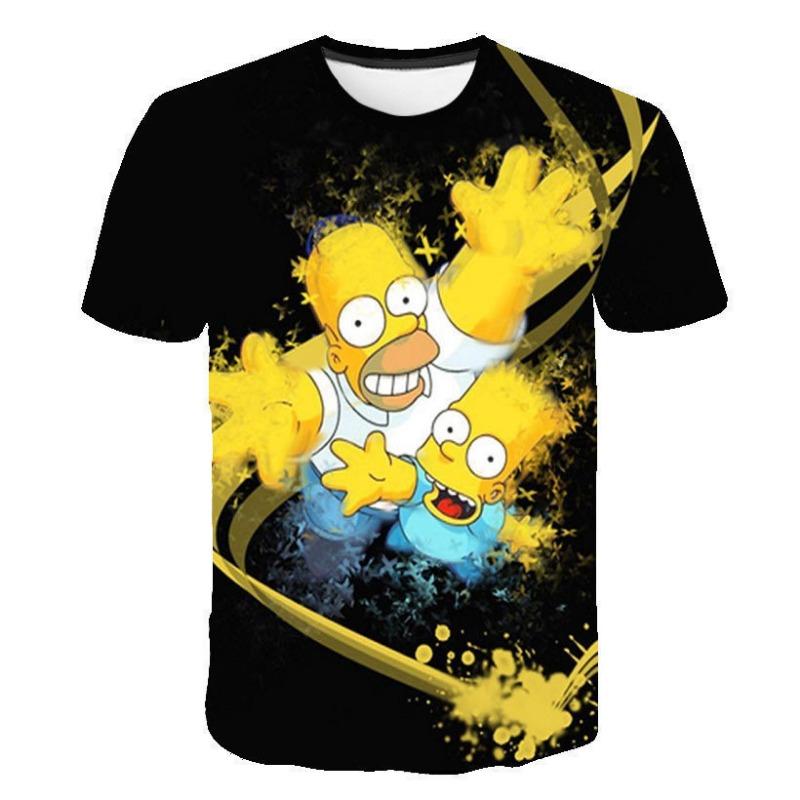 Summer Trend: The Simpsons 3D Printed Children's T-shirt Short Sleeve