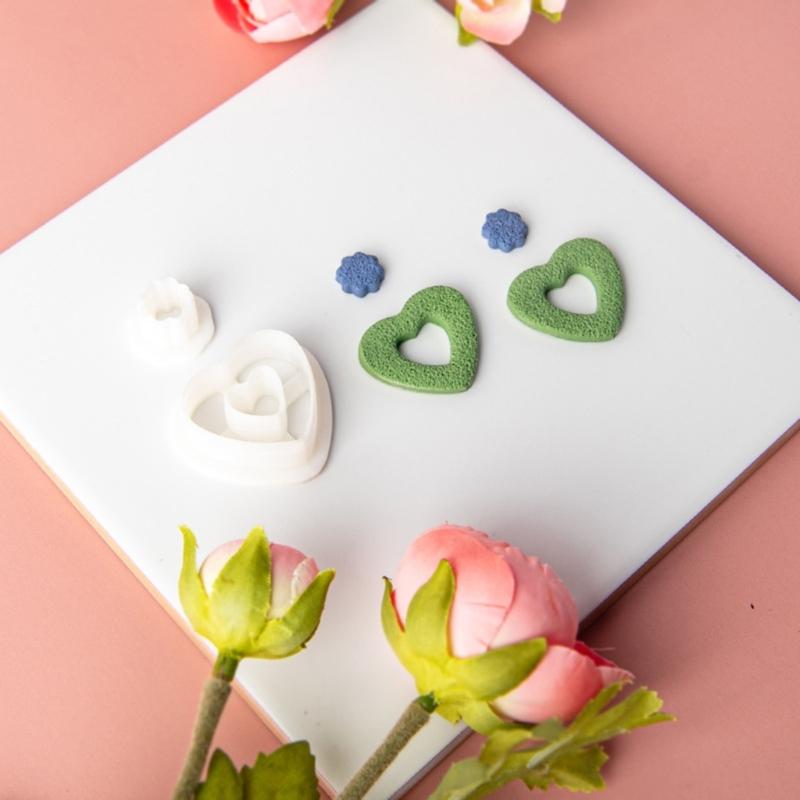 Weicher Ton Polymer Clay Ausstecher Keramik DIY Französische Ohrringe Geometrische Ausstechformen für Ohrring Schmuck Anhänger Herstellung