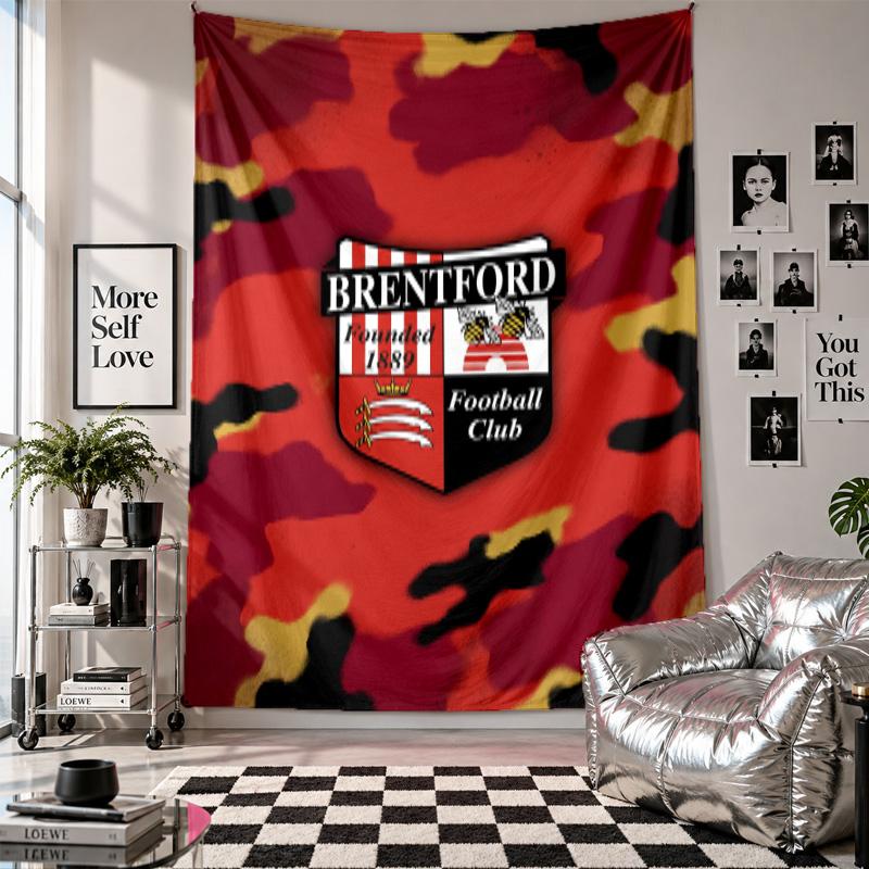 Arazzo da Parete Calcio Brentford Decorazione per la Casa Tessuto da Appendere a Parete per Camera da Letto Soggiorno Sfondo