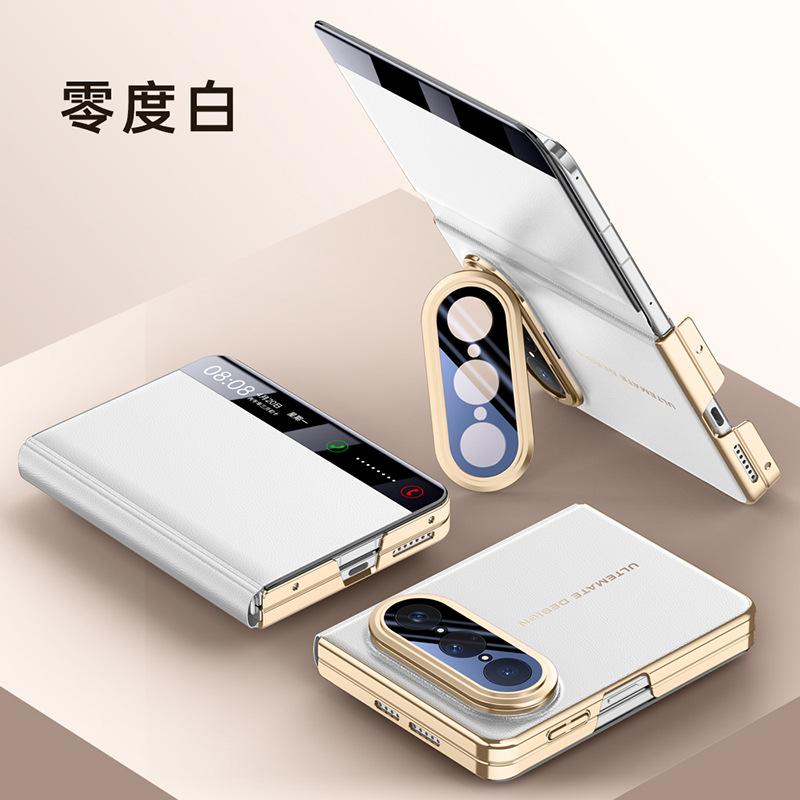The New Model Is Suitable for Huawei Pura Xmax Mobile Phone Case, Smart Window Lens Holder, Electroplated Anti-drop Flip Cover Leather Case.