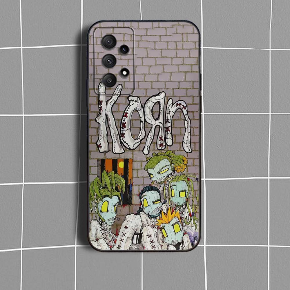 

RockS Band K-Korn Phone Case For Samsung Galaxy A73,31,32,72,41,53,52,71,22,5G,Note,J7,8,9 Soft Black Cover SamsungA32 4G