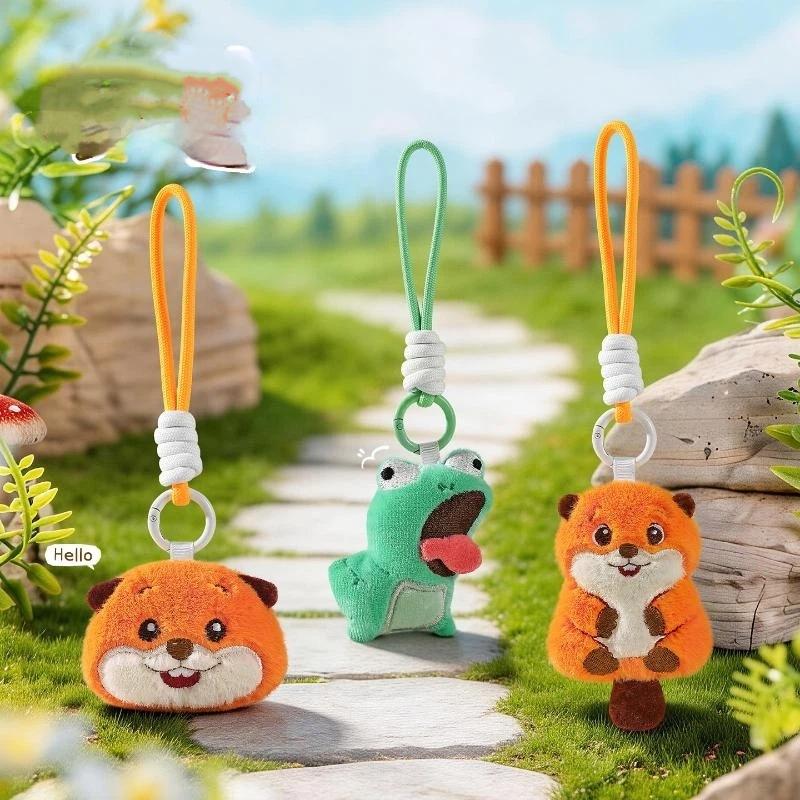 Kawaii Anime Plush Cute Lizard Plush Soft Stuffed Animal Beaver Plushie Keychain Option Plushie Toy Birthday Gift
