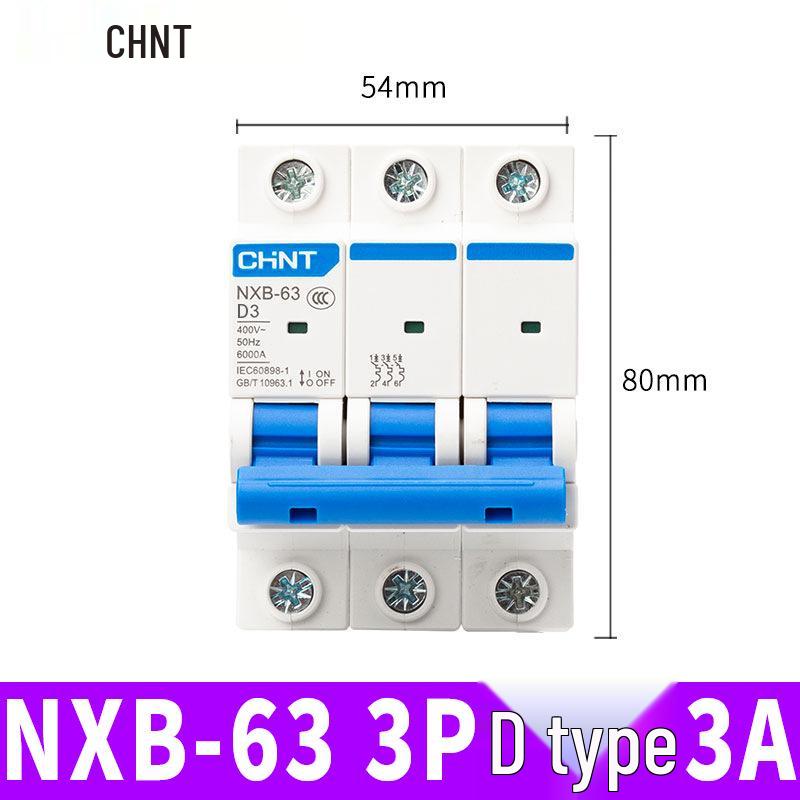 Chint NXB Air Switch Circuit Breaker: 1P, 2P, 3P, 4P Household Type D Three-Phase Disconnector 380V.