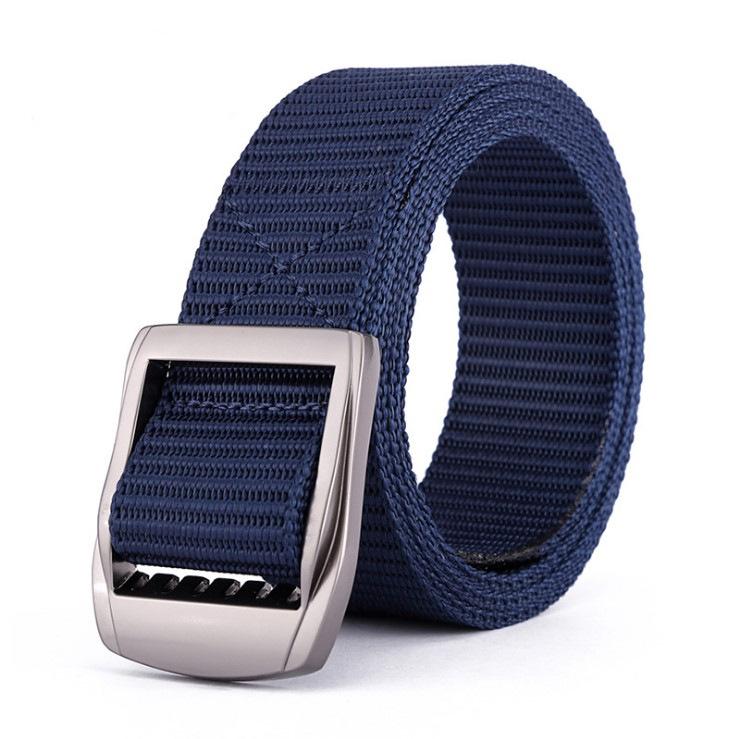 

Нейлоновый тактический ремень для активного отдыха, двойной плавно регулируемый брезентовый ремень, высококачественный быстросохнущий ремень Width 3.2cm Length 110cm темно-синий