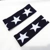 Vintage Plaid Star Print Cotton Headband, Unisex Retro Geometric Hair Band