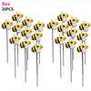 20pcs Bee & Ladybug Resin Stake Decorations Modern Floor-Mounted Garden Plugs for Outdoor Flower Beds Lawn Paths Potted Plants