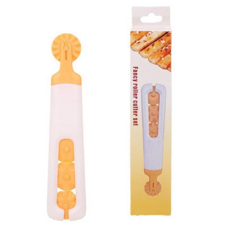 Multifunctional Roller Cutter Multi-purpose Pizza Cake Dough Slicing Tool Baking Kitchen Accessories With Plastic Blade Wheel