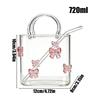 Purse Drinking Glass Handbag-shaped glass drinking cup Decorative Cute Cup Wine Glasses with Straw Beverage Juice Cocktail Glass