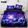Galaxy Duvet Cover Twin King Size For Teens Boys Starry Sky Bedding Set Microfiber Outer Space Theme Decor Comforter Cover