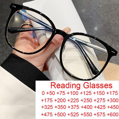 Transparent Computer Glasses Frame Women Men Anti Blue Light Round Glasses Blackout Glasses TR90 Optical Reading Glasses