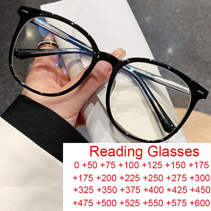 Transparent Computer Glasses Frame Women Men Anti Blue Light Round Glasses TR90 Optical Reading Glasses