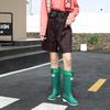 Fashion Rain Boots Women's Four Seasons Fashion Outdoor Mid-tube Waterproof Non-slip Rubber Shoes Fashion Rain Boots Garden Galoshes