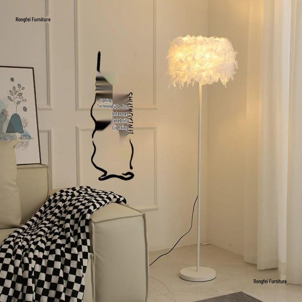 INS Creative Crystal Feather Lamp: Versatile Lighting for Weddings, Living Rooms, Studies, Bedrooms, and Fill Light for Beauty Streaming