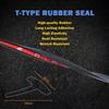 5M/16.5Ft Universal Self Adhesive Auto Rubber Weather Draft Seal Strip, Car Windshield Edge Moulding Sealing Strip Soundproof T-Type Rubber Edge