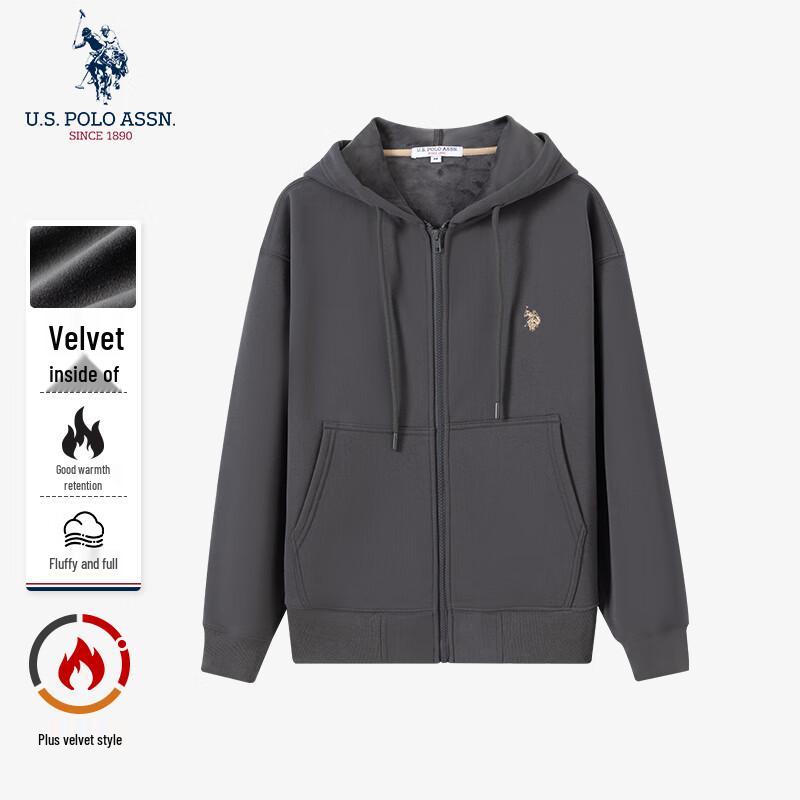 U.S. Polo Assn. Men's Hooded Full-Zip Sweatshirt