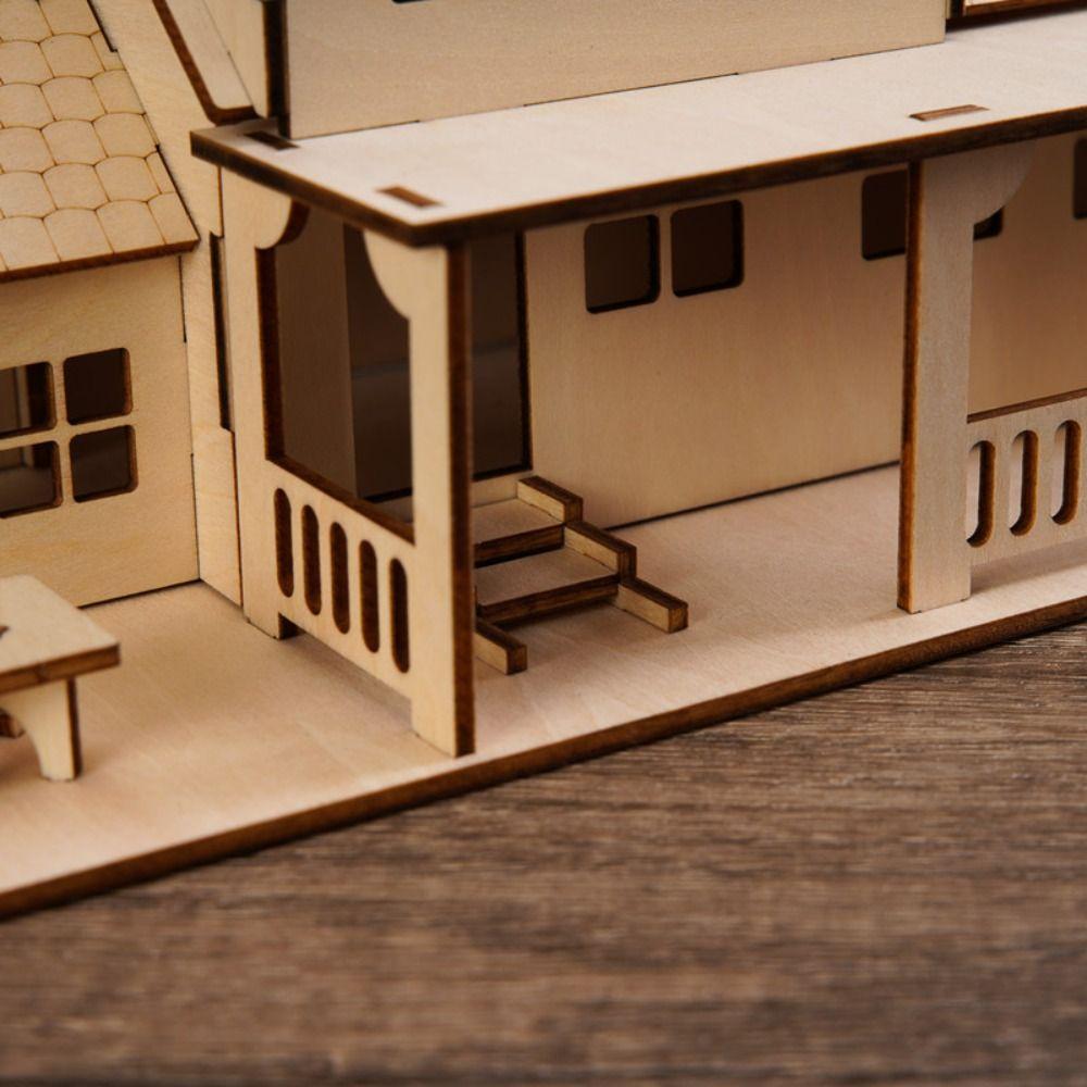 Castle 3D Wooden Puzzle Villa House Bamboo DIY Ferris Wheel Modle Educational   Gifts