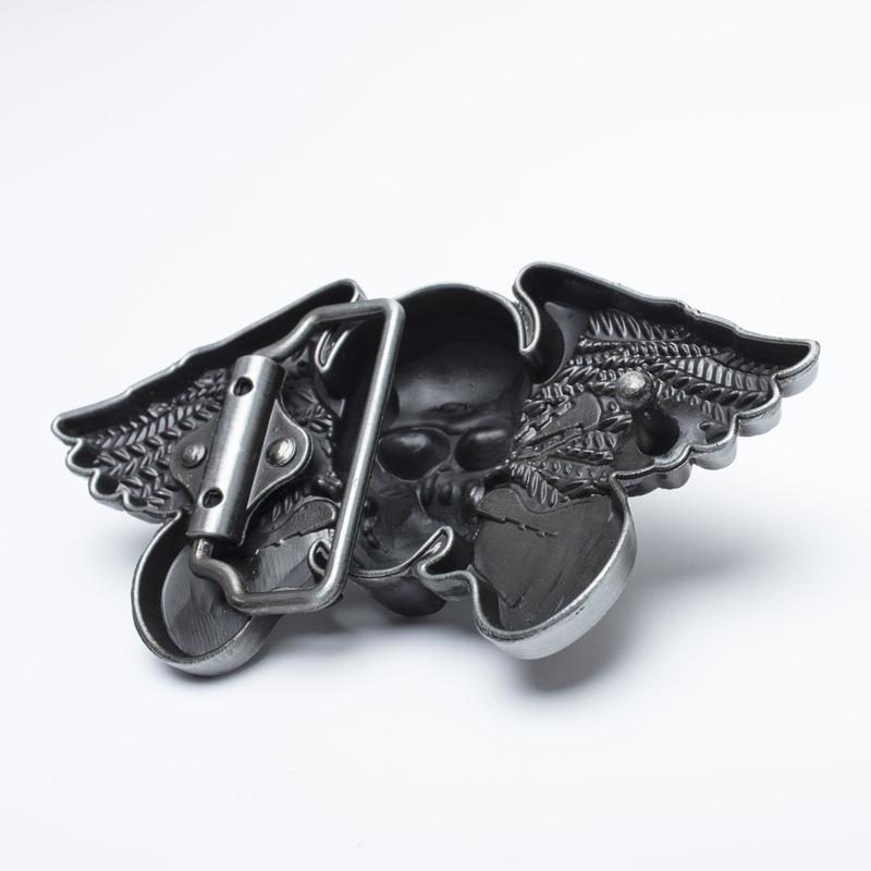 Skull Wings Alloy Belt Buckle - Trendy Men's Fashion Accessory