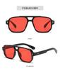 New European and American Retro Double-Beam Men's Square Sunglasses - Fashionable for Driving and Business