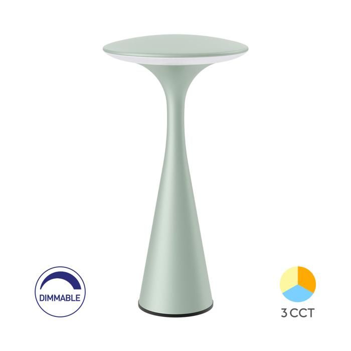 Lampe de table 3W 300lm 3en1 IP44 Vert dimmable