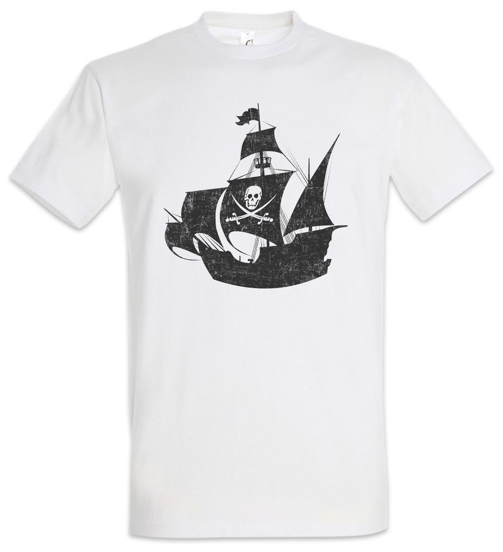 Pirate Ship T-Shirt Mens Womens Tees Top Pirates Flag Skull Bones Charles Vane Blackbead Caribbean 3XL