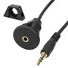 3.5mm Car Dashboard Panel Flush Mount Cable AUX Audio Waterproof Extension Cable