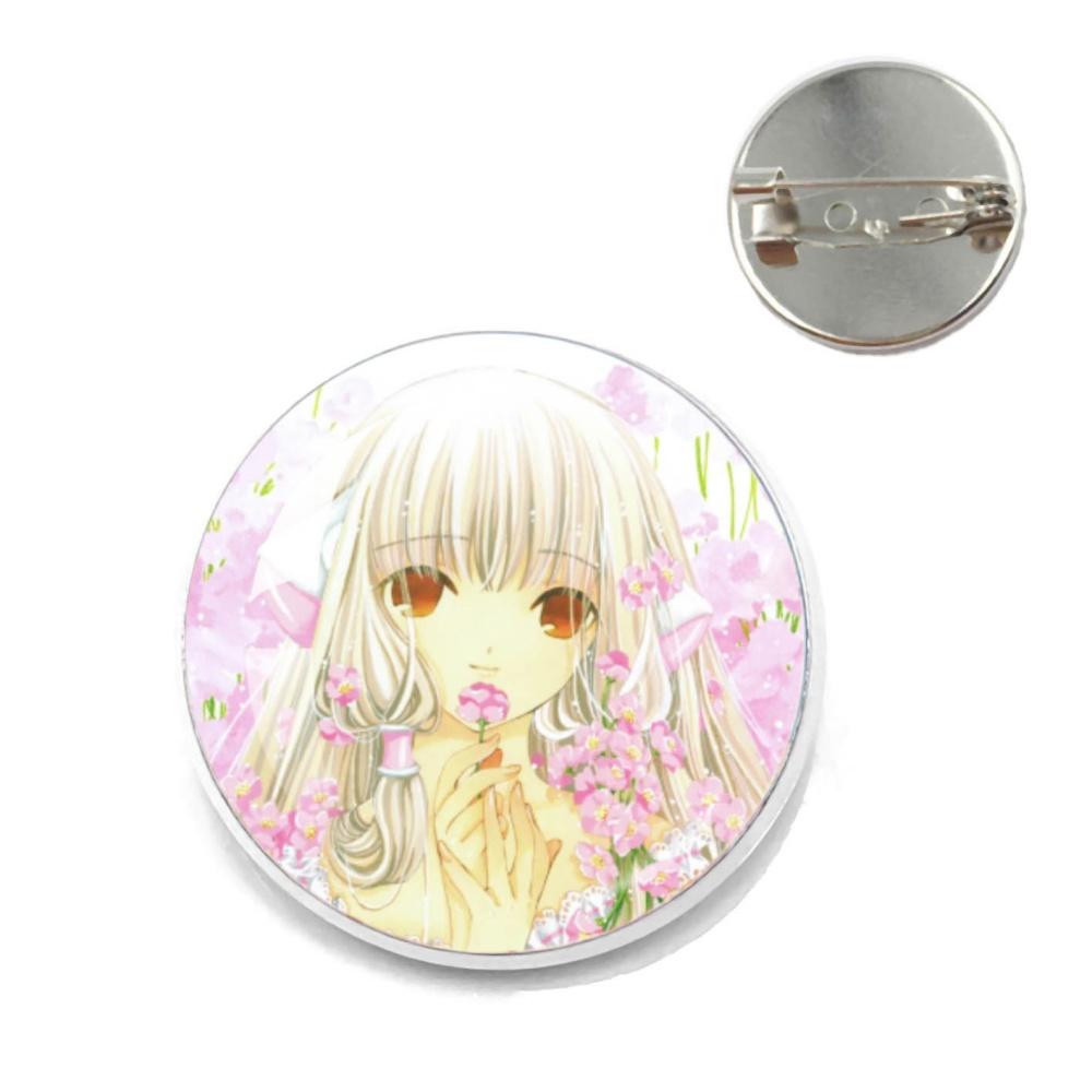 Anime Chobits Pin Metal Brooches Cute Collar Lapel Pin  Chi Cute Creative Funny Cartoon Badge Brooch Hat Lover Jewelry Gift