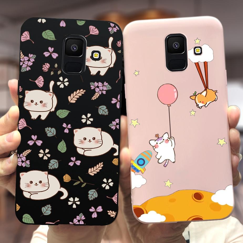For Samsung Galaxy A6 Plus 2018 Case SM-A605F Cute Dinosaur Cartoon Cover Soft TPU Phone Case For Samsung A6 2018 A600F A6+ Bags