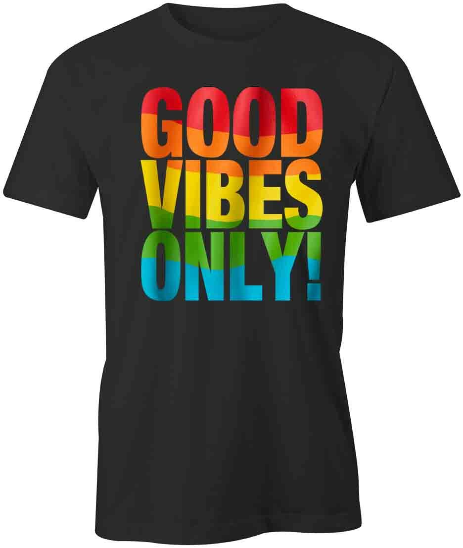GOOD VIBES ONLY TShirt Tee Short-Sleeved Cotton POSITIVE CLOTHING S1BCA500 XXXXL