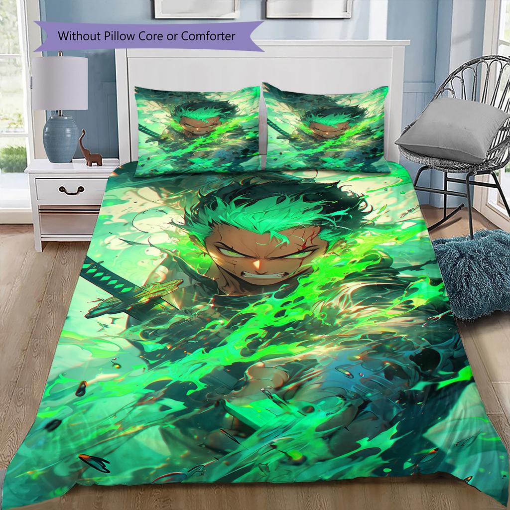 Cartoon Pattern Bedding Quilt Set Quilt Cover Pillowcase Home Decoration Birthday Gift (1 * Duvet Cover + 2 * Pillowcase, Without Core)