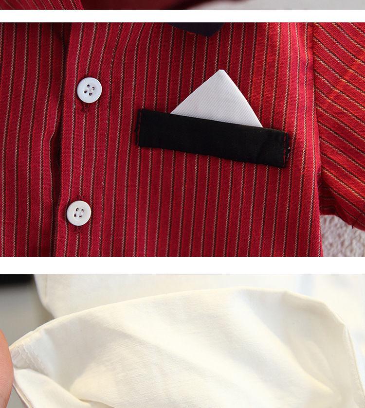 Baby Boy Short-Sleeve Shirt & Suspender Shorts Set - Toddler Summer Gentleman Outfit for 1-Year-Old Birthday