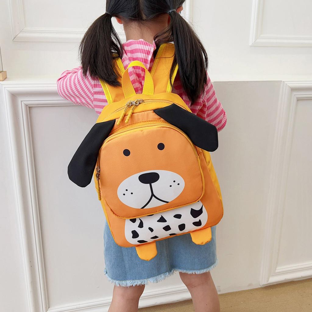 Sweet Print Animal Kindergarten Backpack For Boys And Girls Durable Nylon With Air Cushion Straps