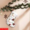 Christmas decoration fireplace hanging stockingChristmas Stocking with Deer & Poinsettias Design - 2D Flat Pri