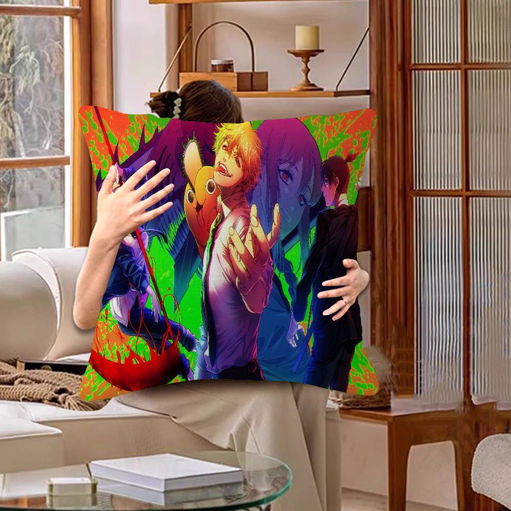 C-Chainsaw Man Maple Design Cushion Cover Happy Autumn Harvest decor Holiday Decorati Pillow Cover