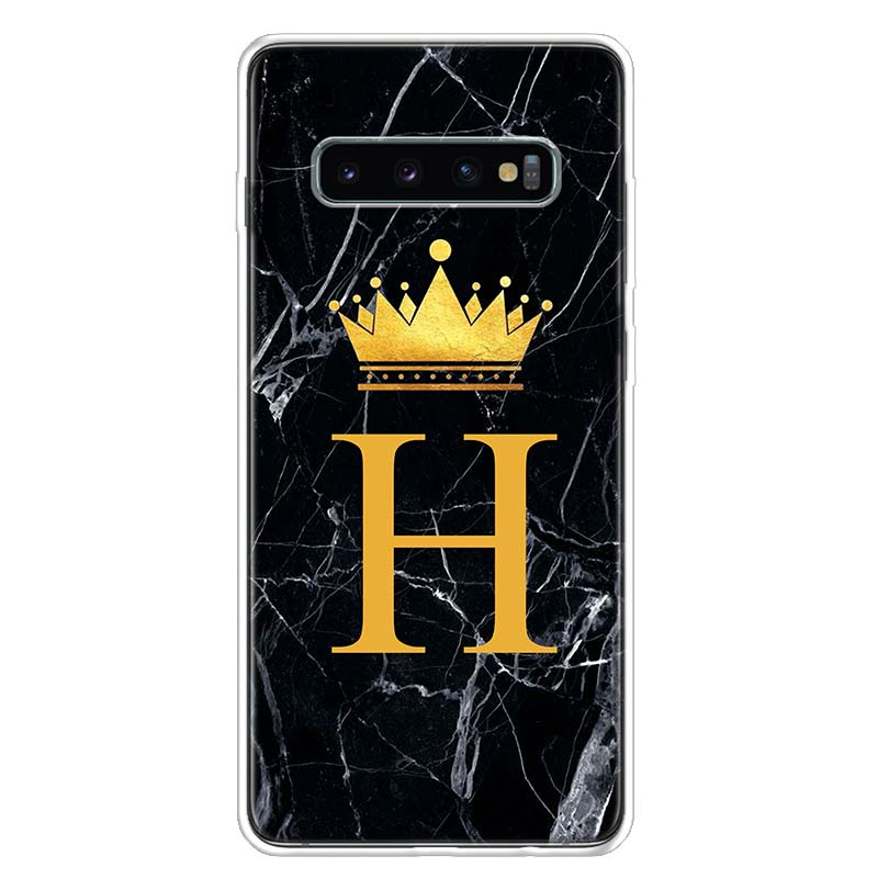 

Чехол для телефона с буквенным алфавитом и короной AJ для Samsung Galaxy S10 Plus S20 FE S21 S22 Ultra S10E S9 S8 + S7 Edge J4 Samsung S22 Ultra