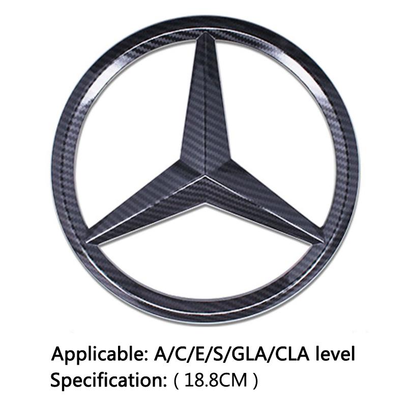 GZB4 1PC 210mm 188mm Car Front Grill Emblem Lid Cover Decoration For Mercedes Benz AMG class GLK W220 A180 W211 W205 GLC W203 Sticker