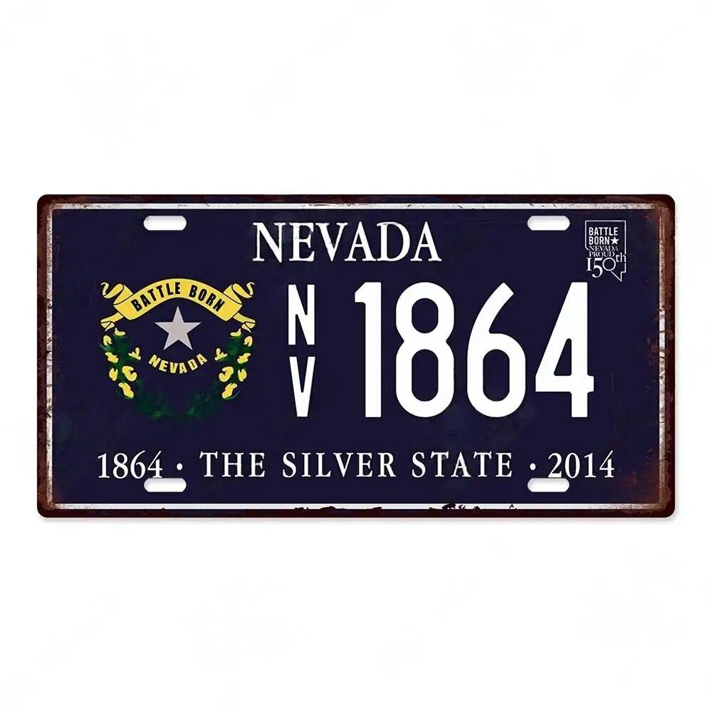 Vintage Las Vegas Metal Tiin Signs Decor Licenses Metal Plate Plaque Wall Decor for Living Room Club