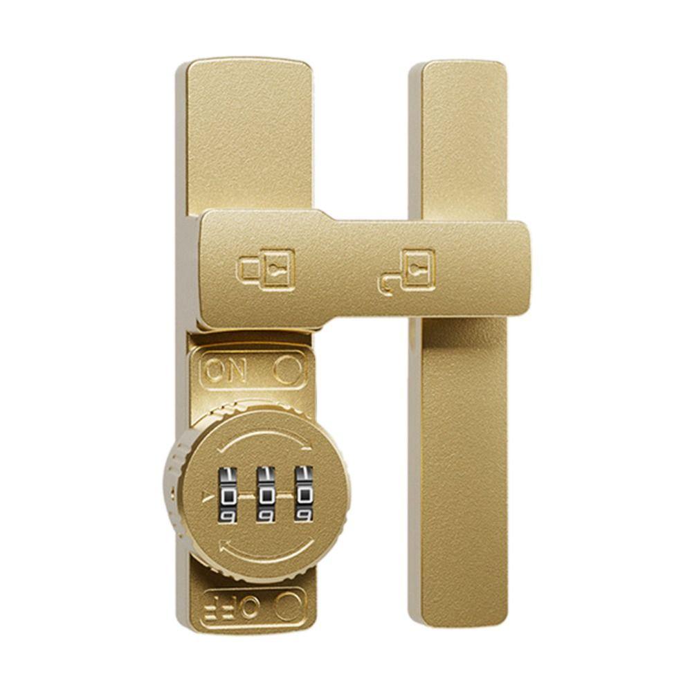 Zinc Alloy Security Door Buckle 3 Digit Password Door Window Latch Sliding Door Hasps Lock