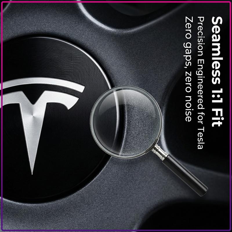 4Pcs 56MM Car Badge Emblem Wheel Center Hub Caps Rim Hubcap Cover For Tesla Model S Model X Model Y Cybertruck Model 3 Model Y