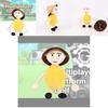 New Multiplayer Platform Golf Plush Toy Figure Cartoon Character Pp Cotton Short Plush Customized Yellow 25cm 0.09kg