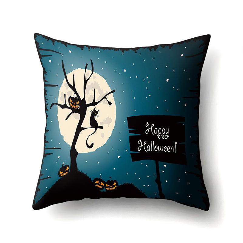 Halloween Pillowcase Car Waist Pillow Pumpkin Sofa Cushion Cover Office Home Living Room Pillowcase