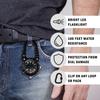 Dakota Digitaler Käfigclip Mikro-Licht Karabiner Uhr LED-Taschenlampe Zifferblattschutz Outdoor-Geschenk Angeln Jagen Camping Clip-Uhr Taschenuhr