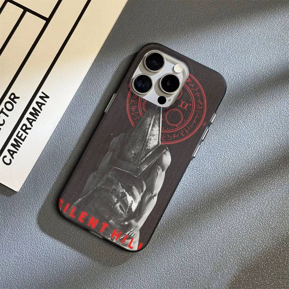 Silent H-Hill Horror Game Phone Case For IPhone 17 16 15 11 12 13 14 Pro Max Soft Corrugated Silicone Cover Case